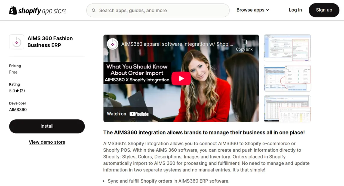 AIMS 360 Fashion Business ERP cover