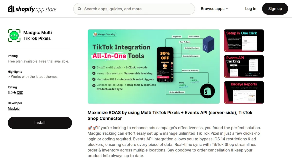 Madgic Smart TikTok Pixels cover