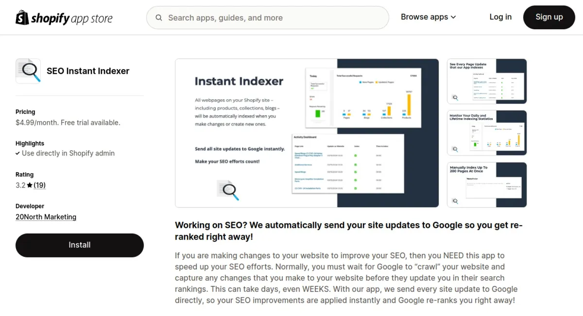 SEO Instant Indexer cover