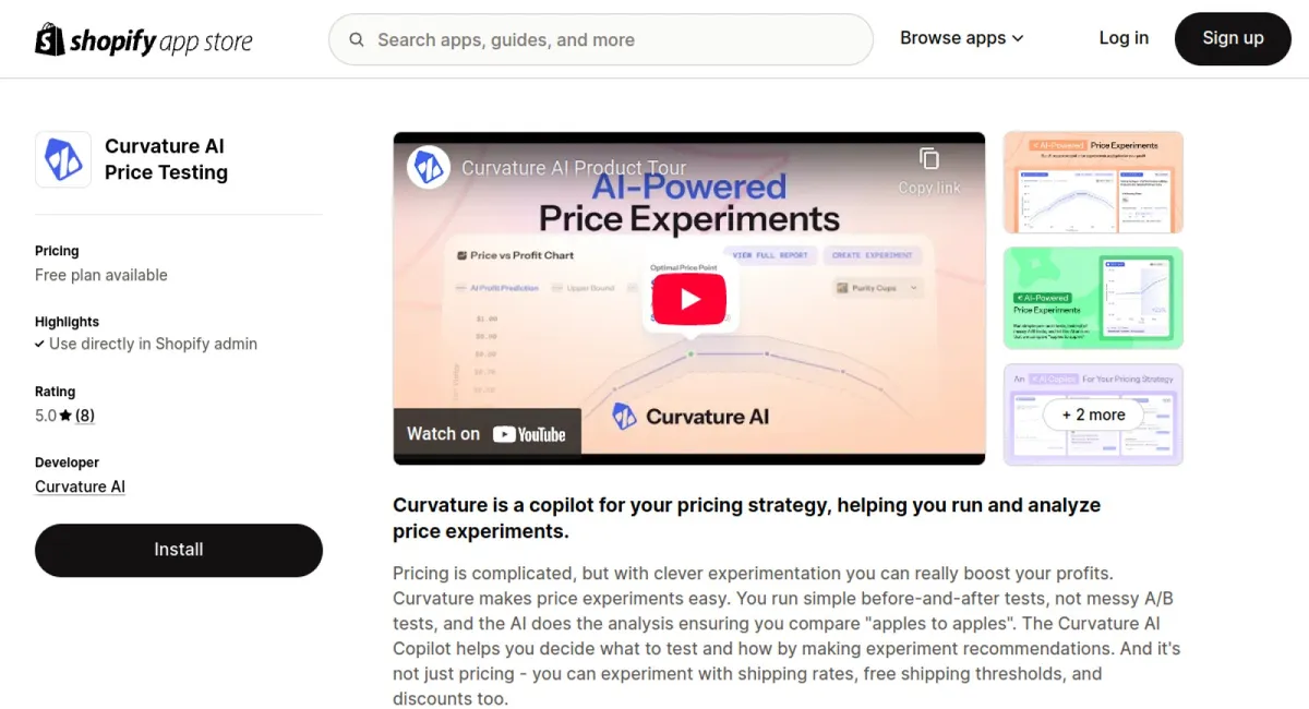 Curvature AI Price Testing cover