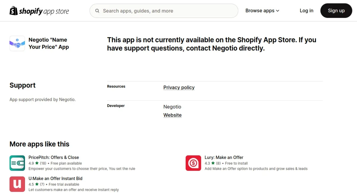 Negotio &quot;Name Your Price&quot; App cover