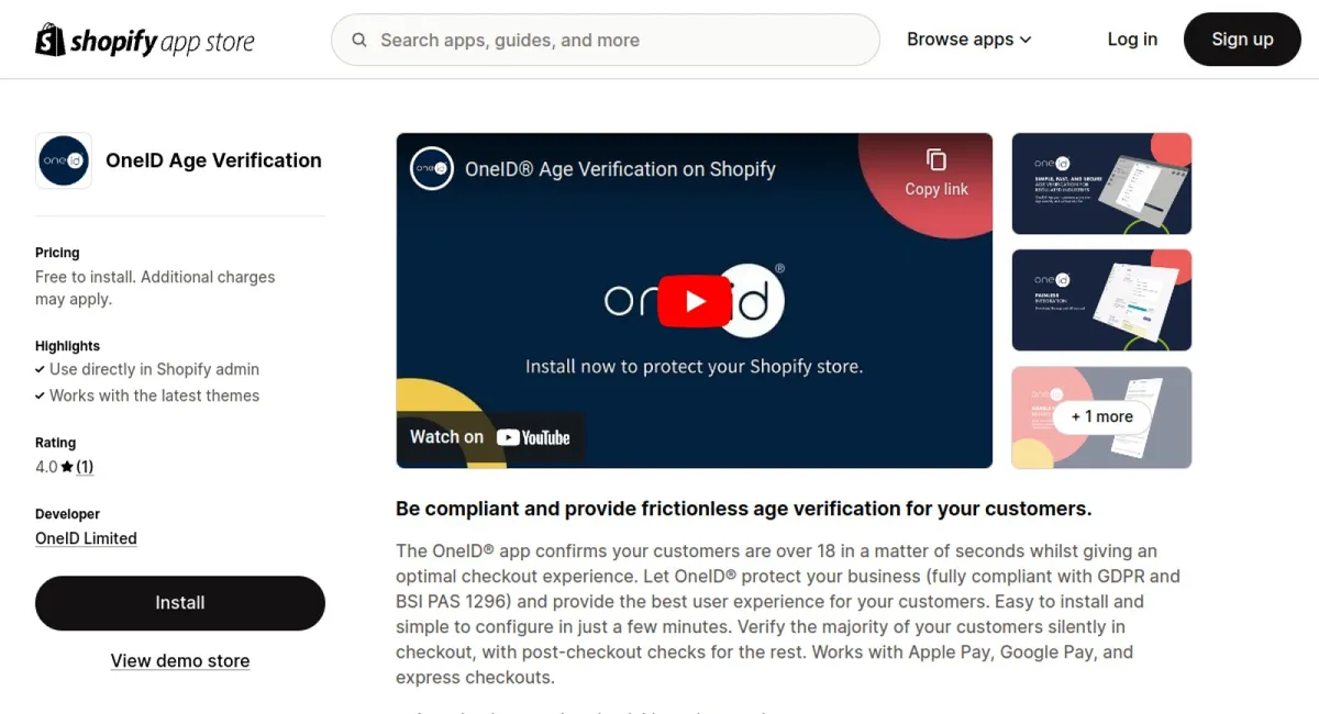 OneID Age Verification cover