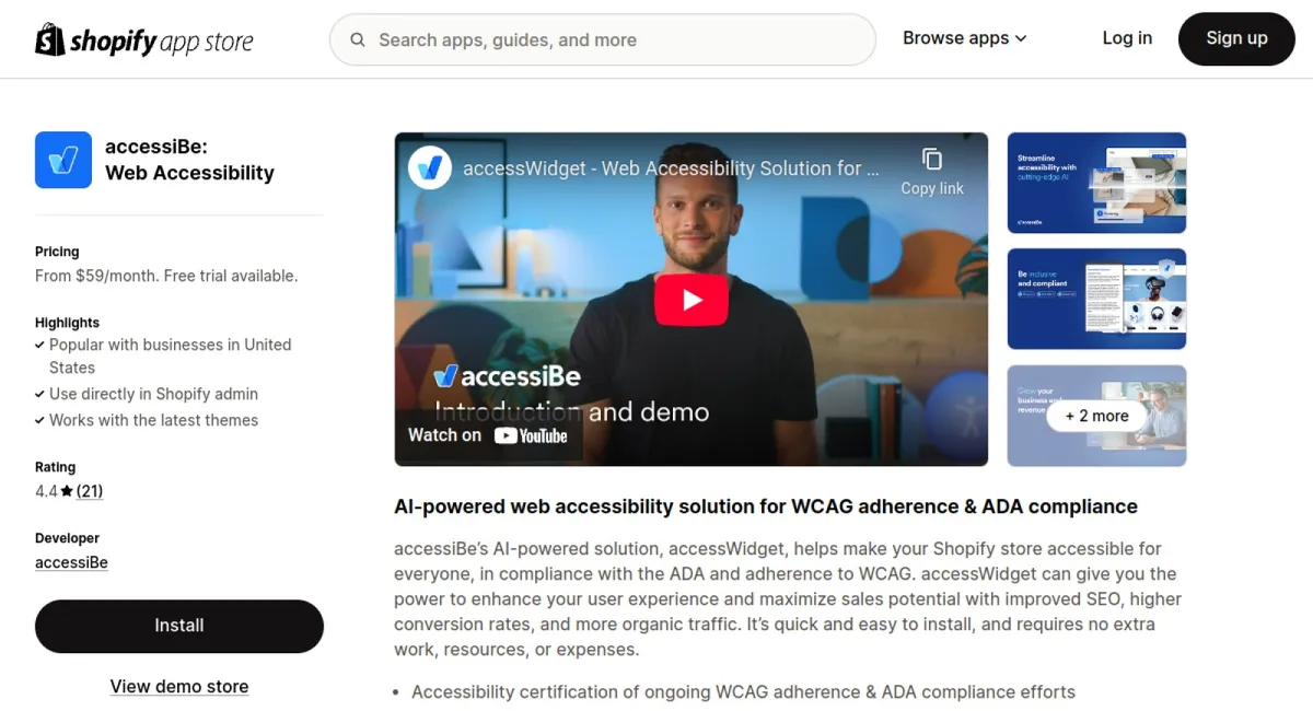 accessiBe: Web Accessibility cover