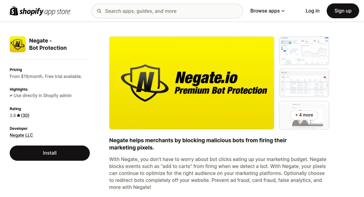 Negate ‑ Bot Protection cover