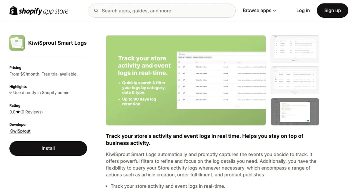 KiwiSprout Smart Logs cover