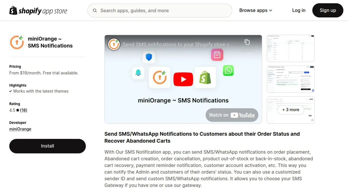 miniOrange ~ SMS Notifications cover