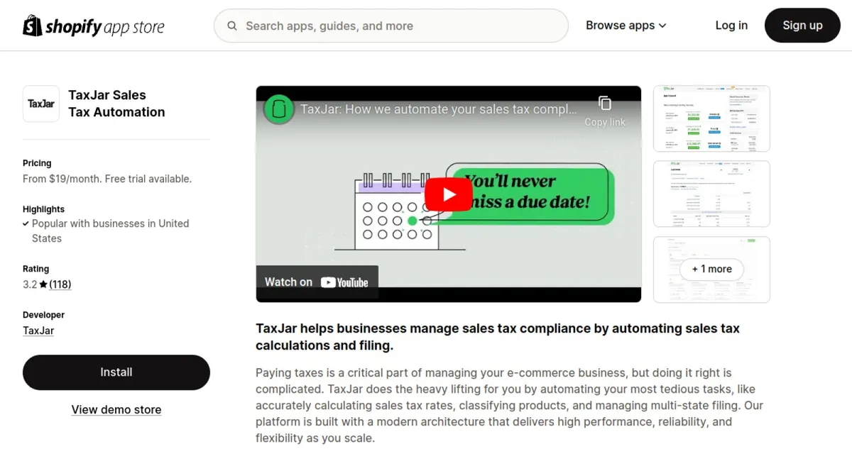 TaxJar Sales Tax Automation cover