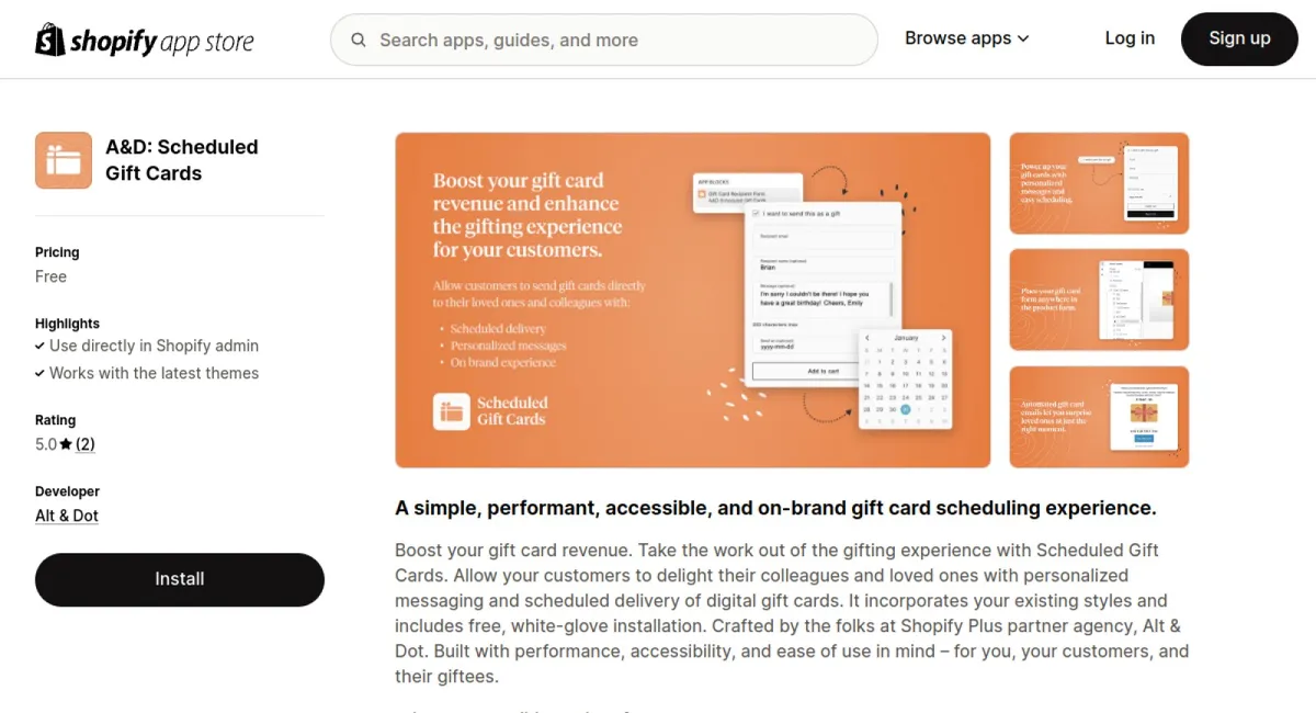A&amp;D: Scheduled Gift Cards cover