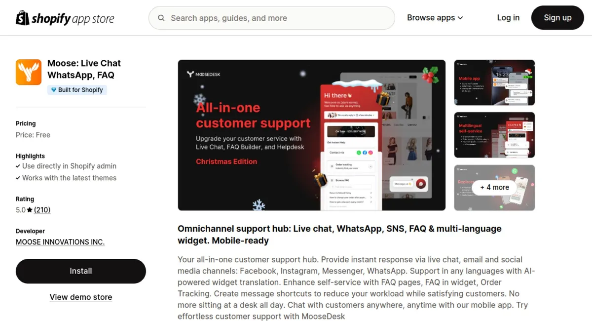 Moose: Live Chat WhatsApp, FAQ cover