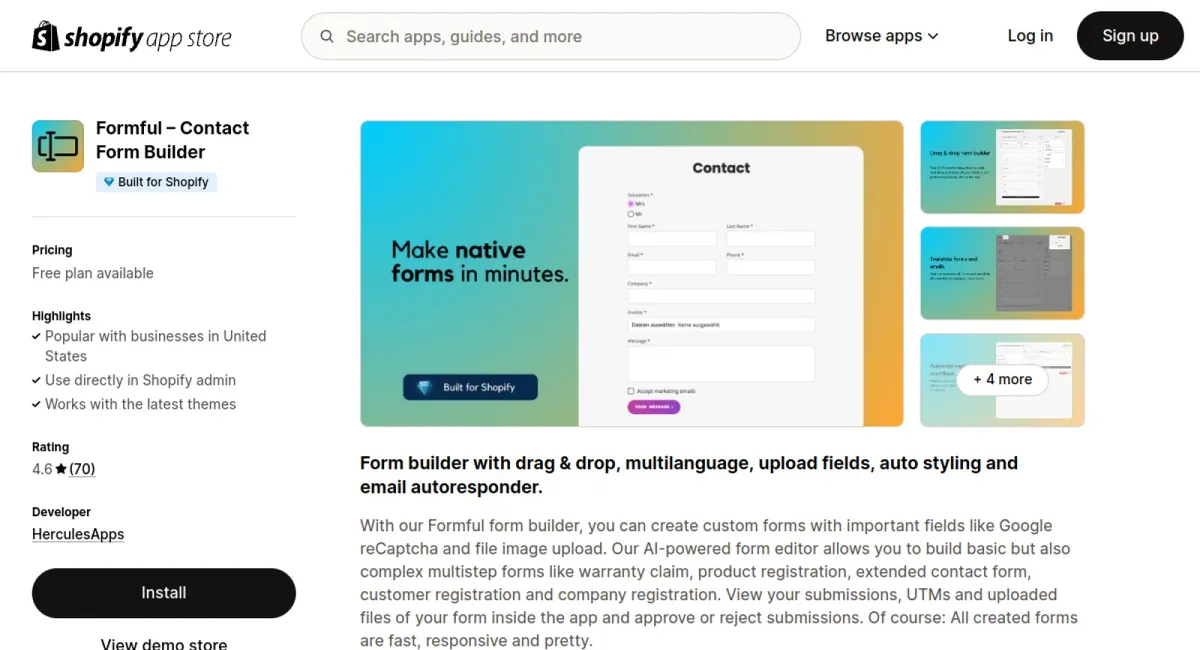 Formful – Contact Form Builder cover