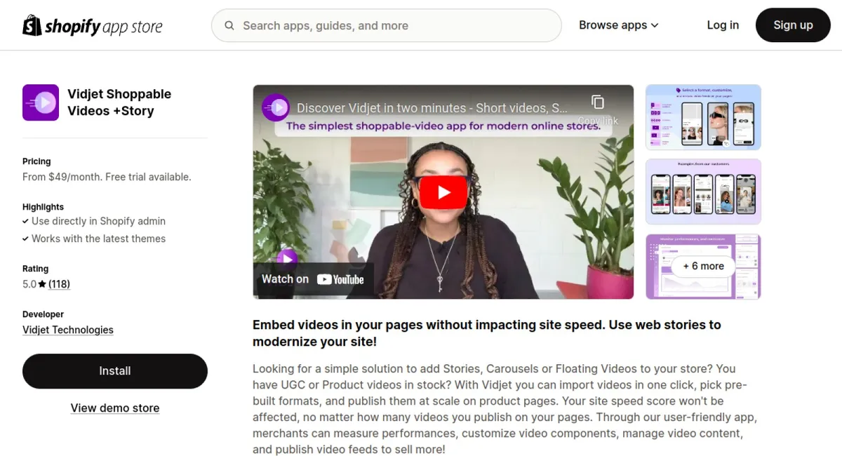 Vidjet Shoppable Videos +Story cover