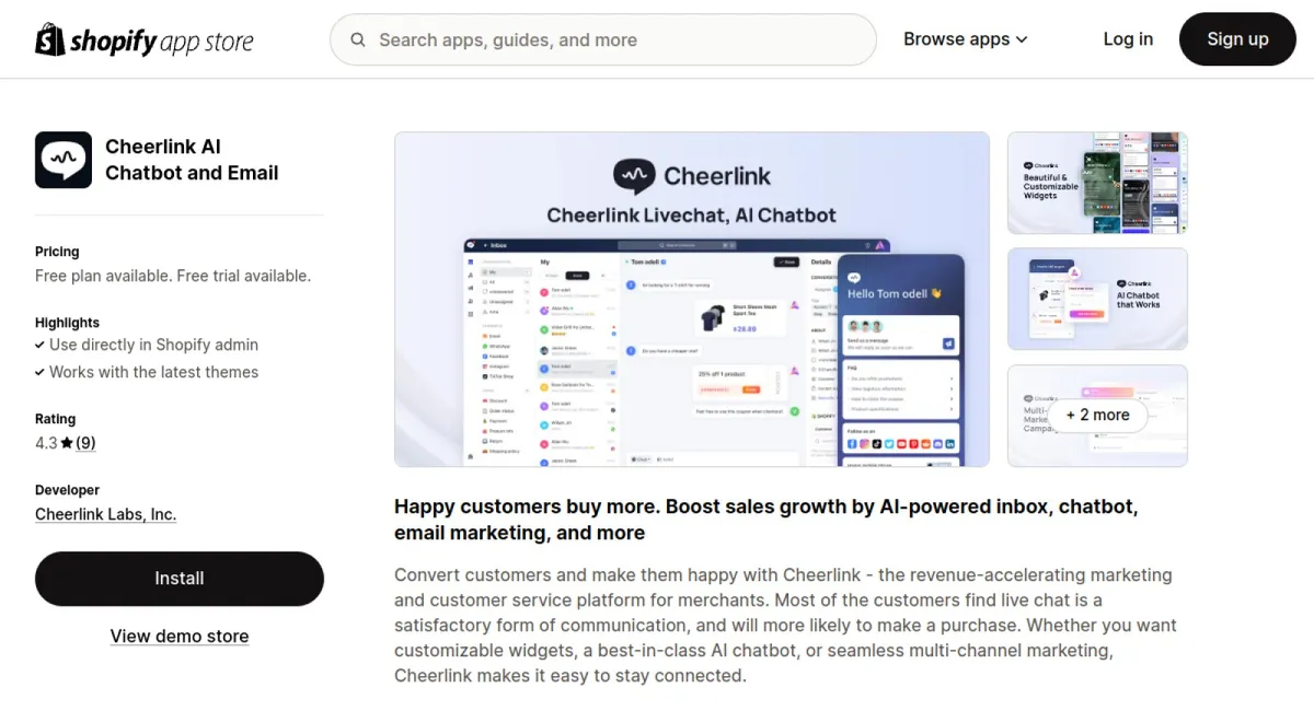 Cheerlink AI Chatbot and Email cover