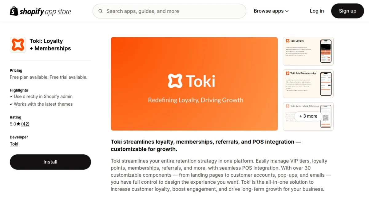 Toki: Loyalty + Memberships cover