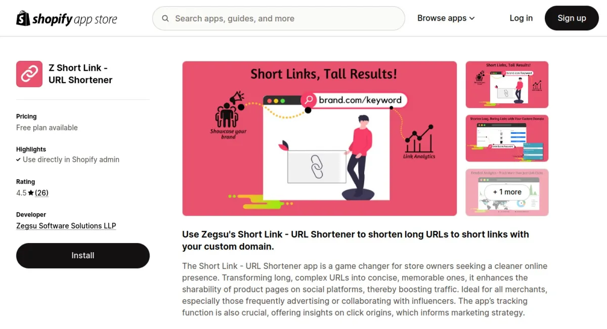 Z Short Link ‑ URL Shortener cover