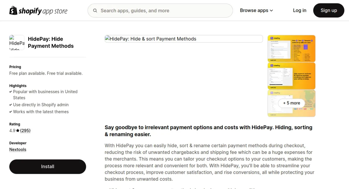 HidePay: Hide Payment Methods cover