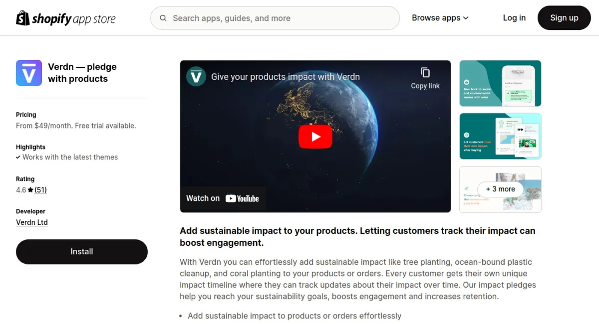 Verdn — pledge with products cover