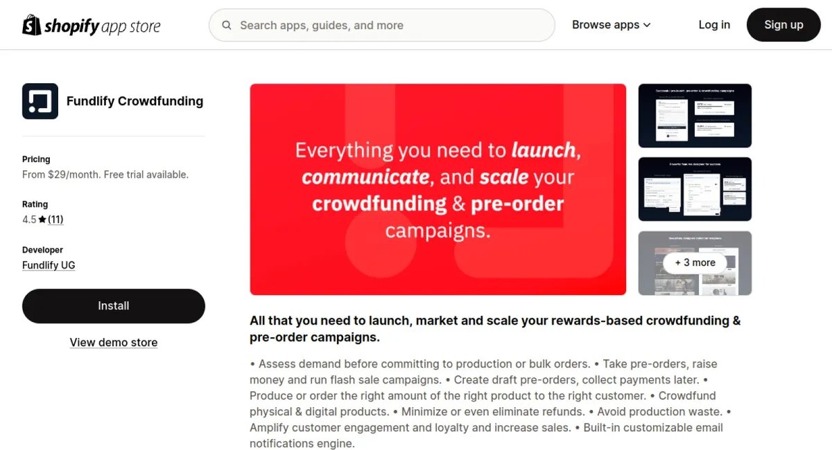 Fundlify Crowdfunding cover