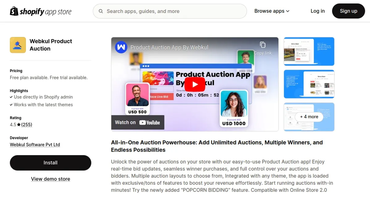 Webkul Product Auction cover