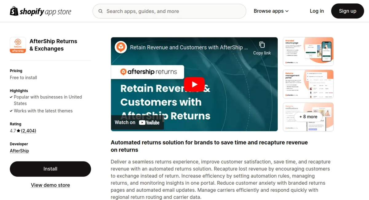 AfterShip Returns &amp; Exchanges cover