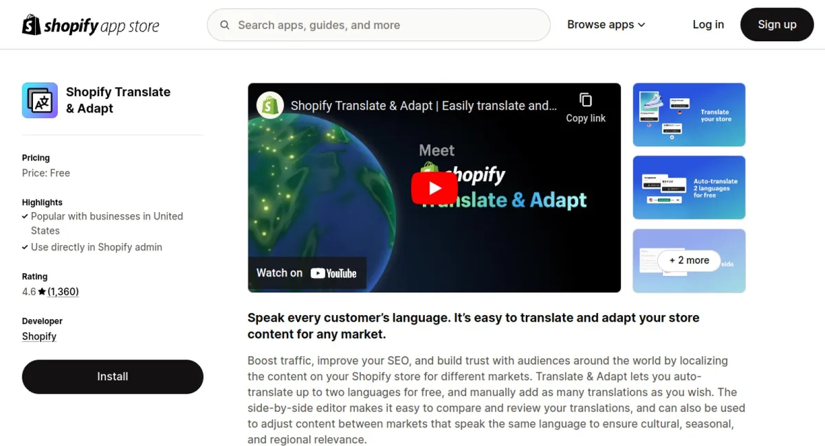 Shopify Translate &amp; Adapt cover