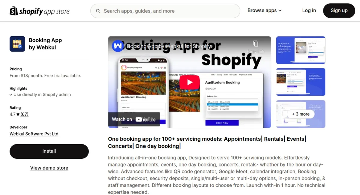 Booking App by Webkul cover