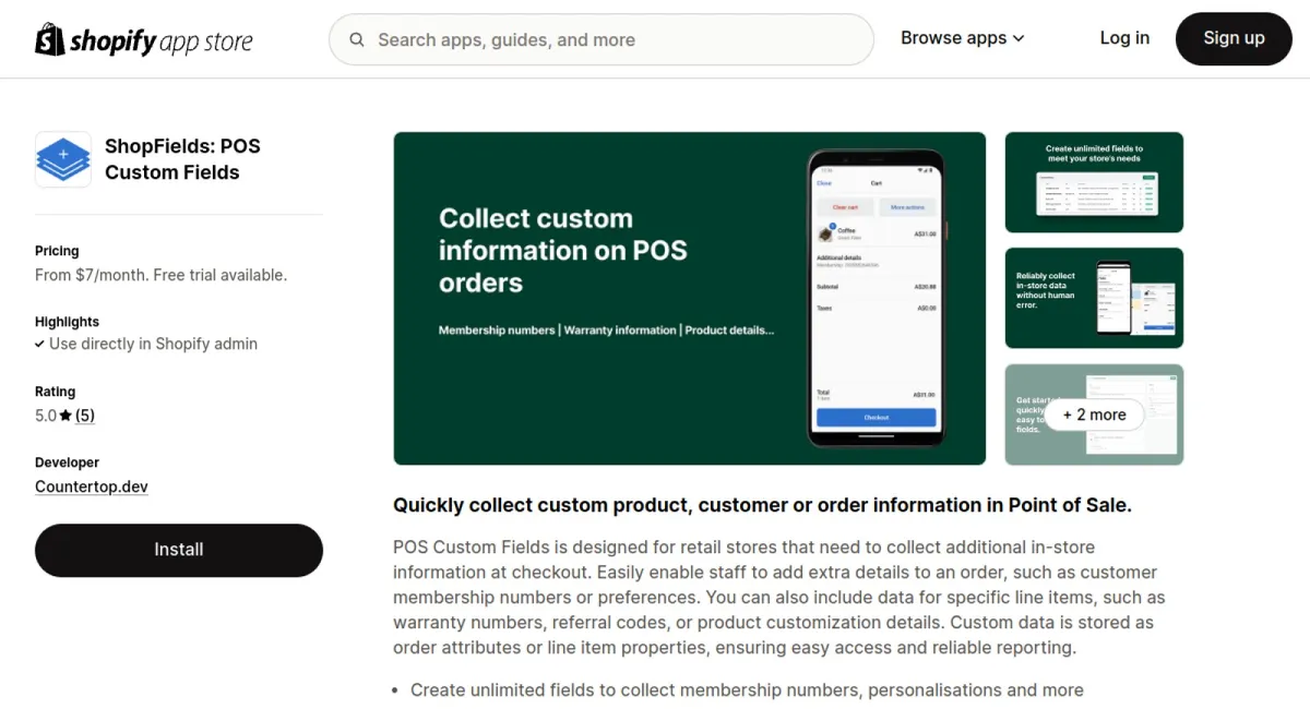 ShopFields: POS Custom Fields cover