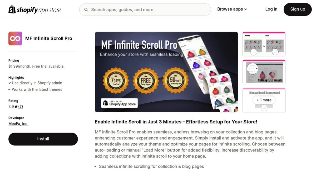 MF Infinite Scroll Pro cover