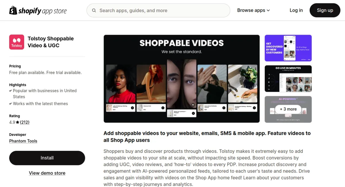 Tolstoy Shoppable Video &amp; UGC cover