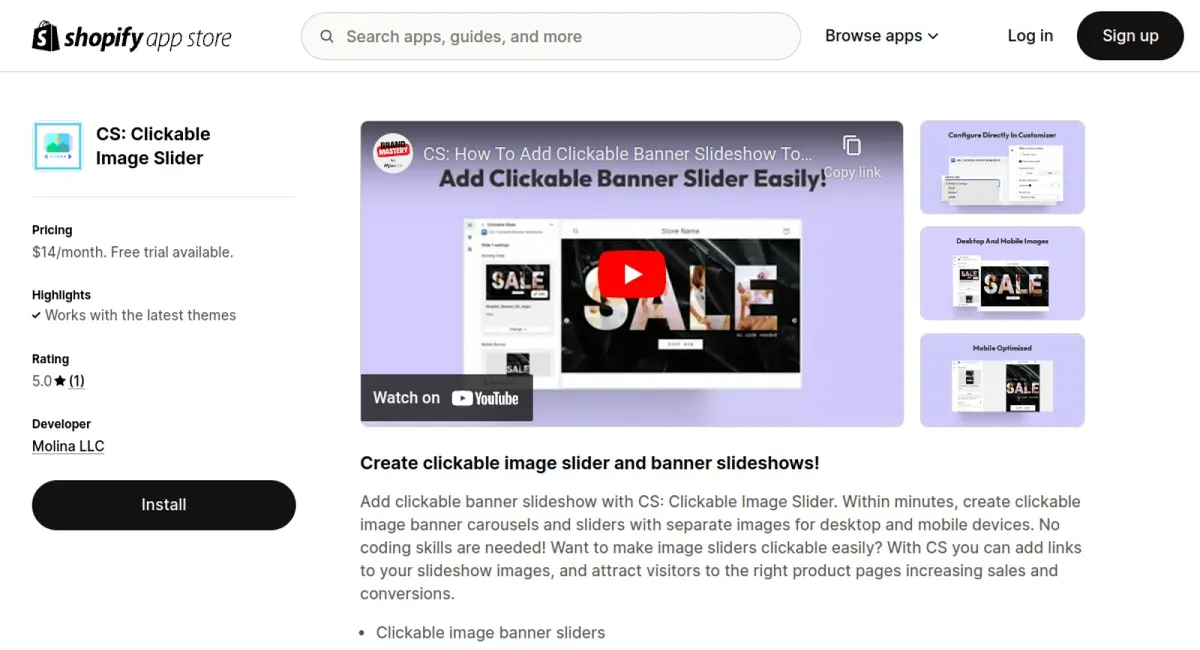 Slidy: Clickable Banner Slider cover