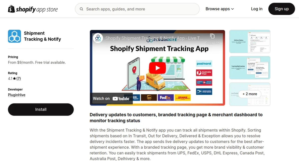 Shipment Tracking &amp; Notify cover