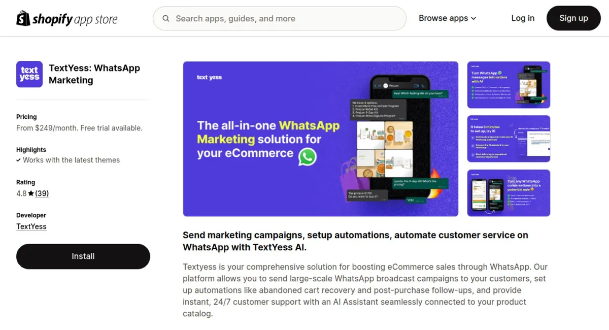 TextYess: WhatsApp Marketing cover