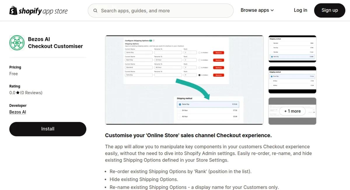 Bezos AI Checkout Customiser cover