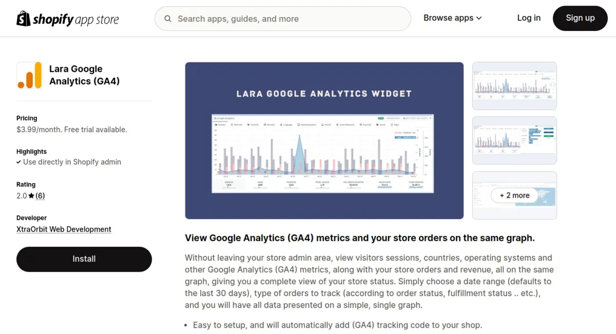 Lara Google Analytics (GA4) cover