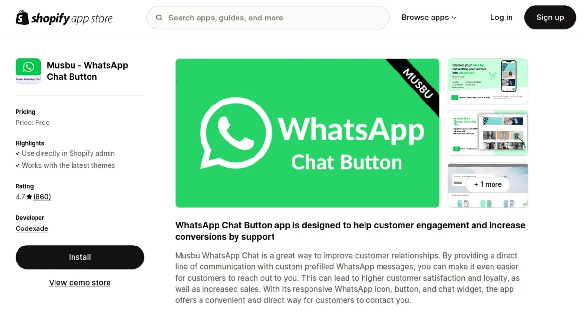 Musbu ‑ WhatsApp Chat Button cover