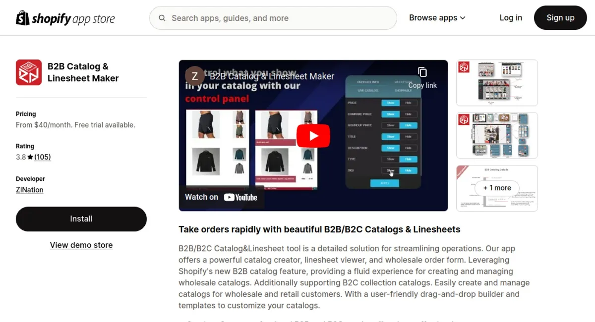 B2B Catalog &amp; Linesheet Maker cover