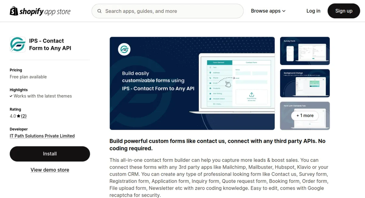 IPS ‑ Contact Form to Any API cover