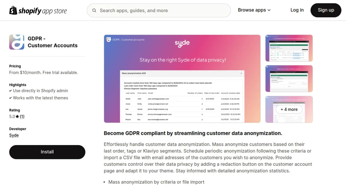 GDPR ‑ Customer Accounts cover