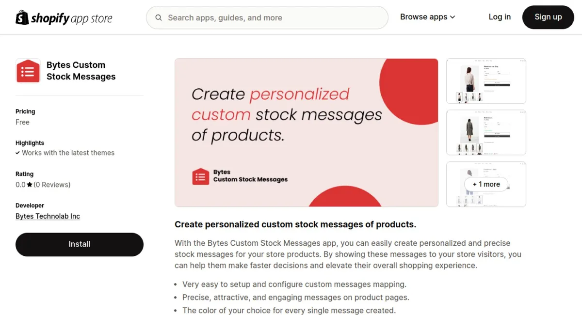 Bytes Custom Stock Messages cover