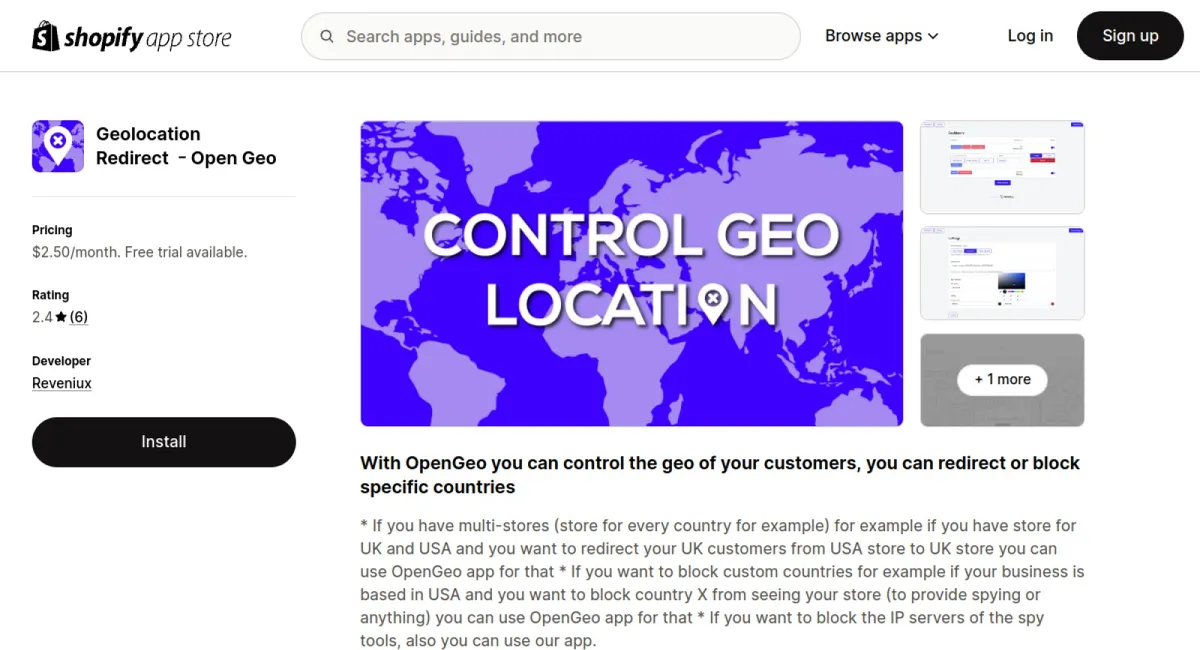 Geolocation Redirect ﹣Open Geo cover