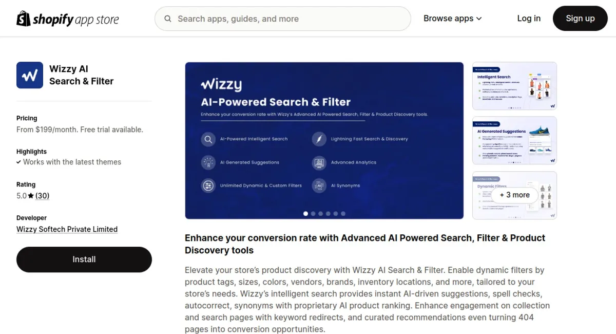 Wizzy AI Search &amp; Filter cover