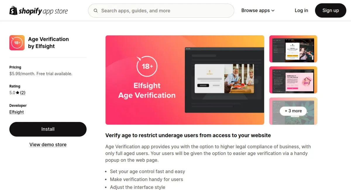 Age Verification by Elfsight cover