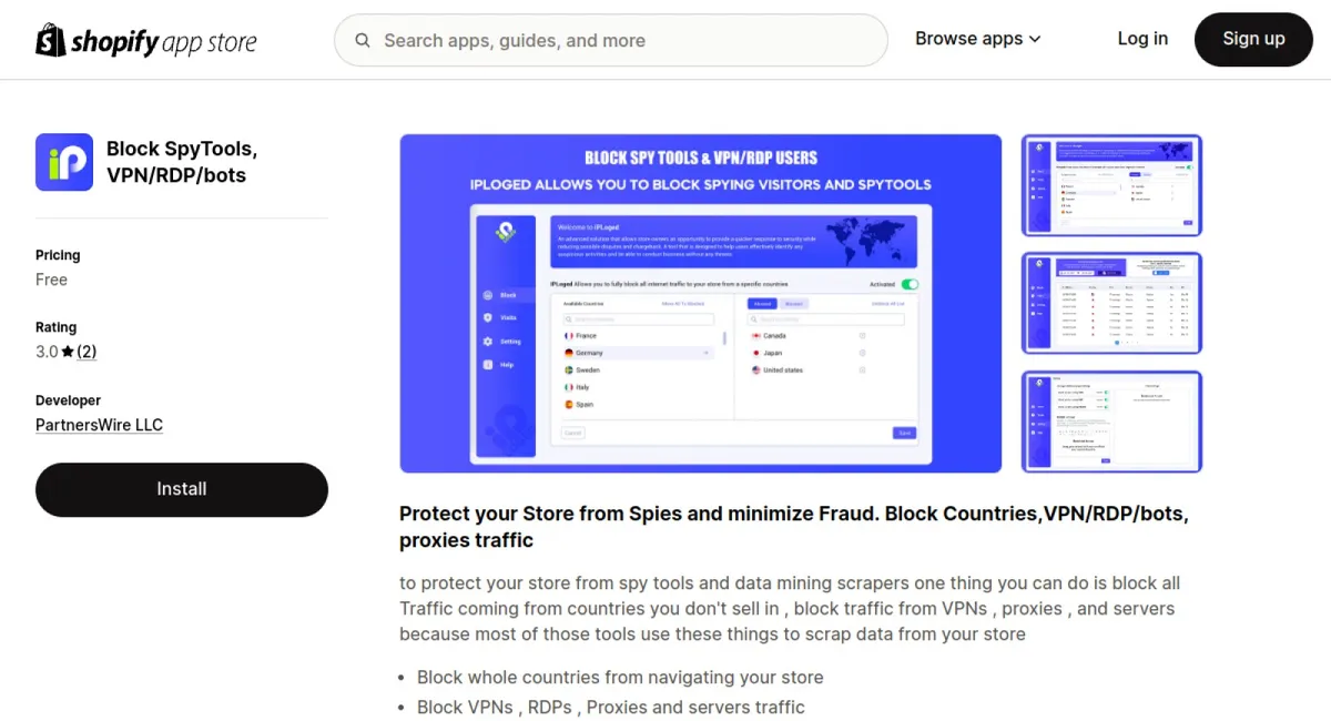 Block SpyTools, VPN/RDP/bots cover