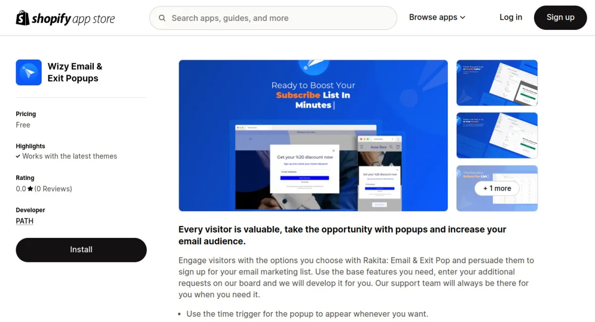 Wizy Email &amp; Exit Popups cover