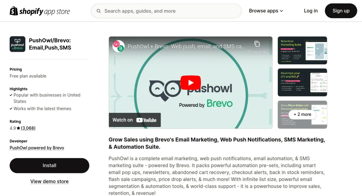 PushOwl/Brevo: Email,Push,SMS cover