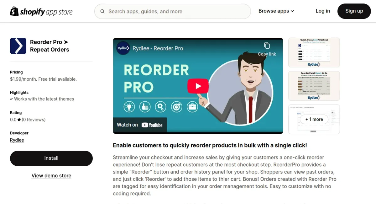 Reorder Pro – Buy Again cover