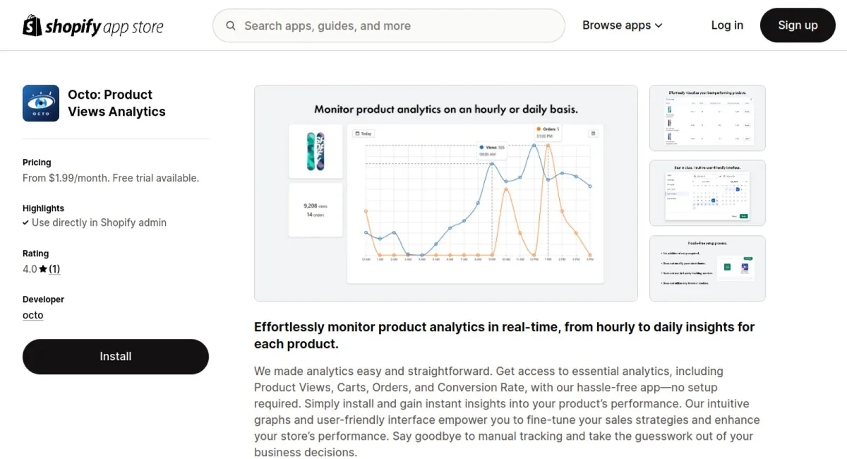 Octo: Product Views Analytics cover