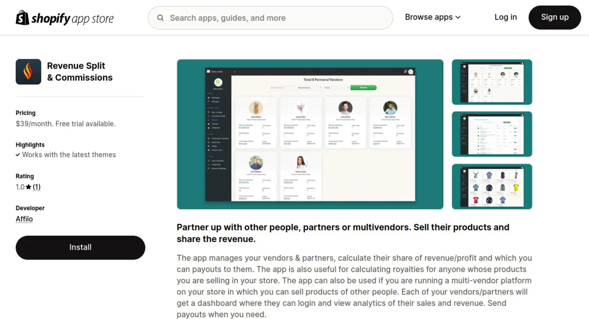 Revenue Split &amp; Commissions cover