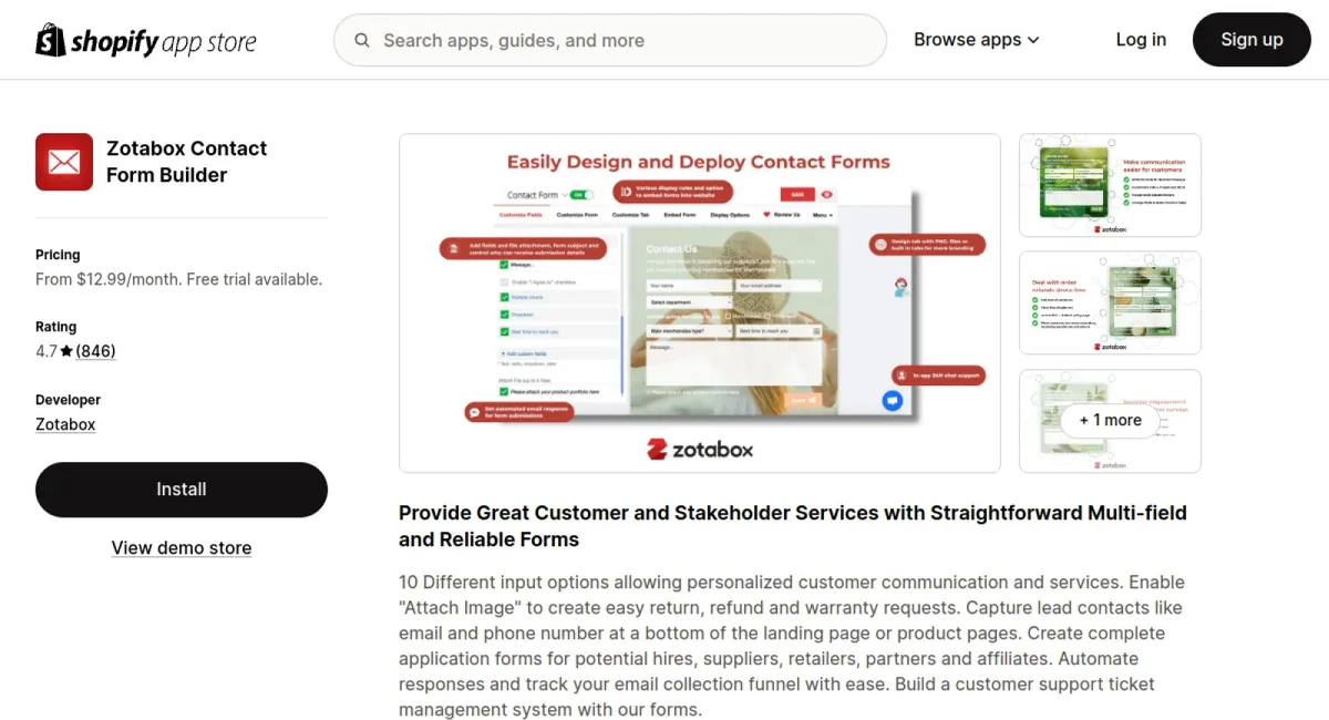 Zotabox Contact Form Builder cover