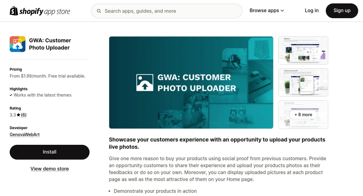 GWA: Customer Photo Uploader cover