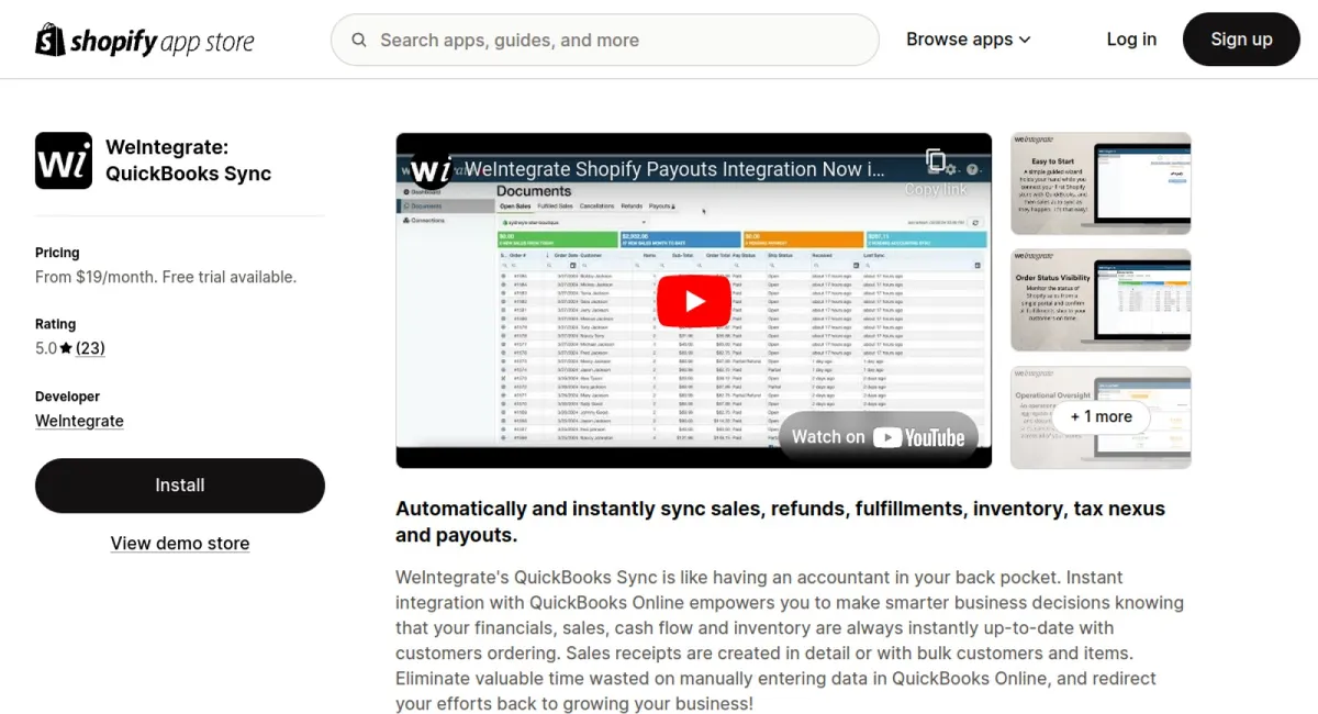 WeIntegrate: QuickBooks Sync cover